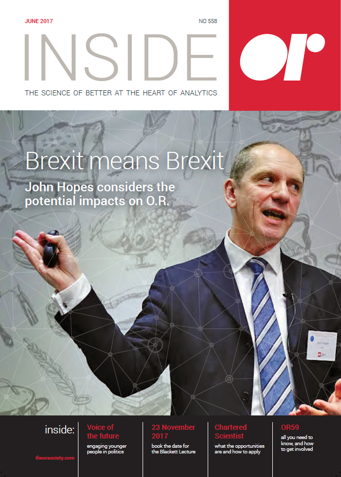 Front cover of Inside OR magazine June 2017